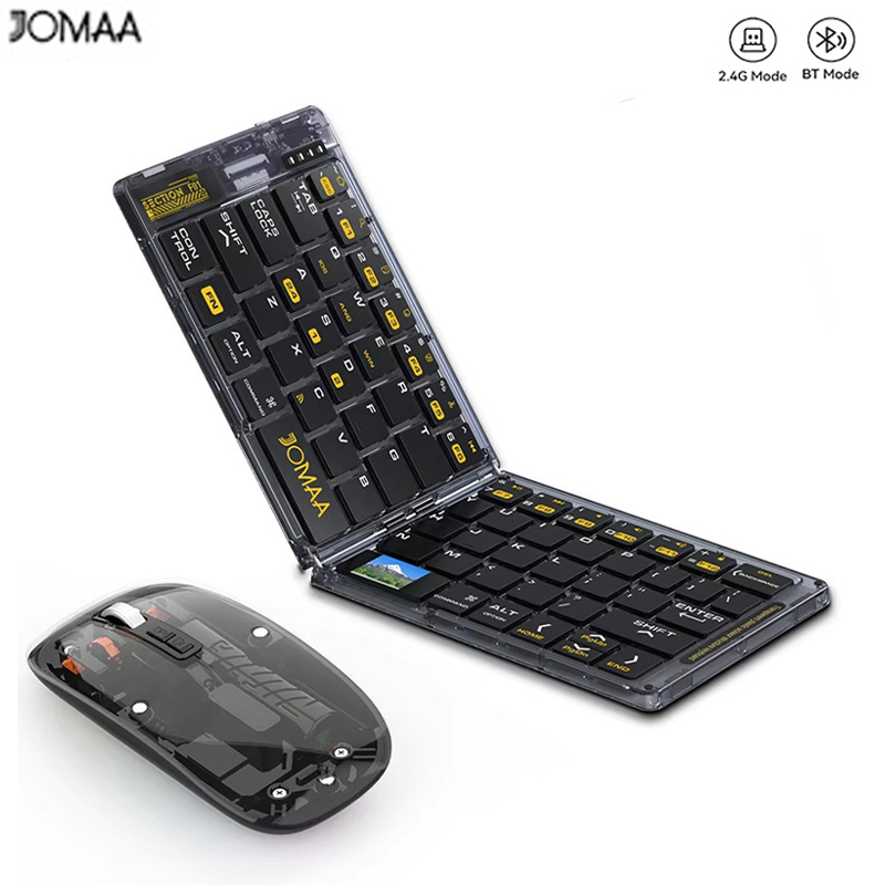 Gaming Keyboard Mobile - Jomaa Tastiera wireless pieghevole trasparente Tastiera