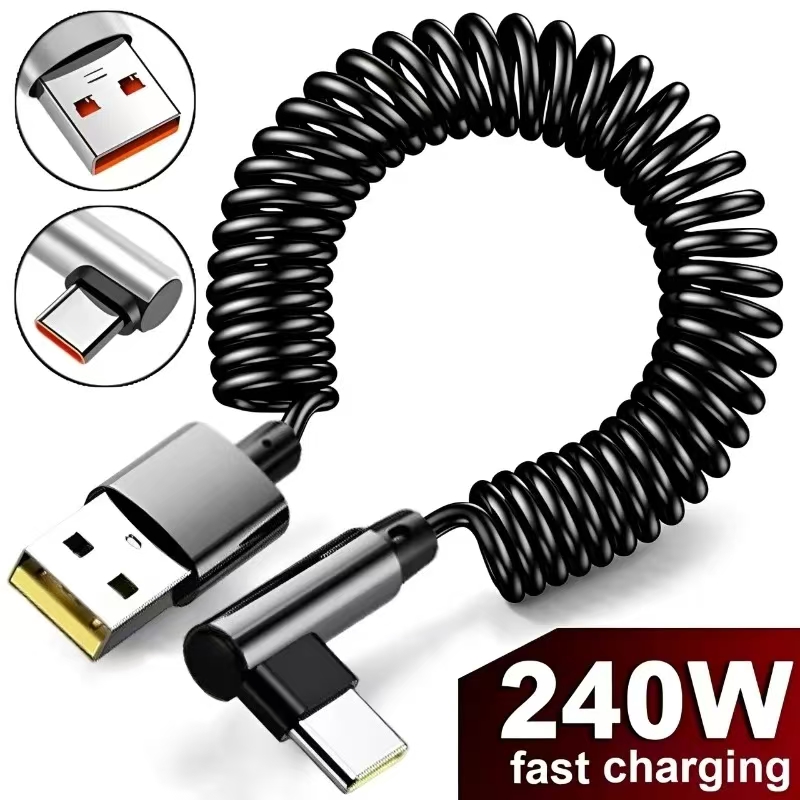 Coiled Usb Cable - Cavo USB C a Spirale per
