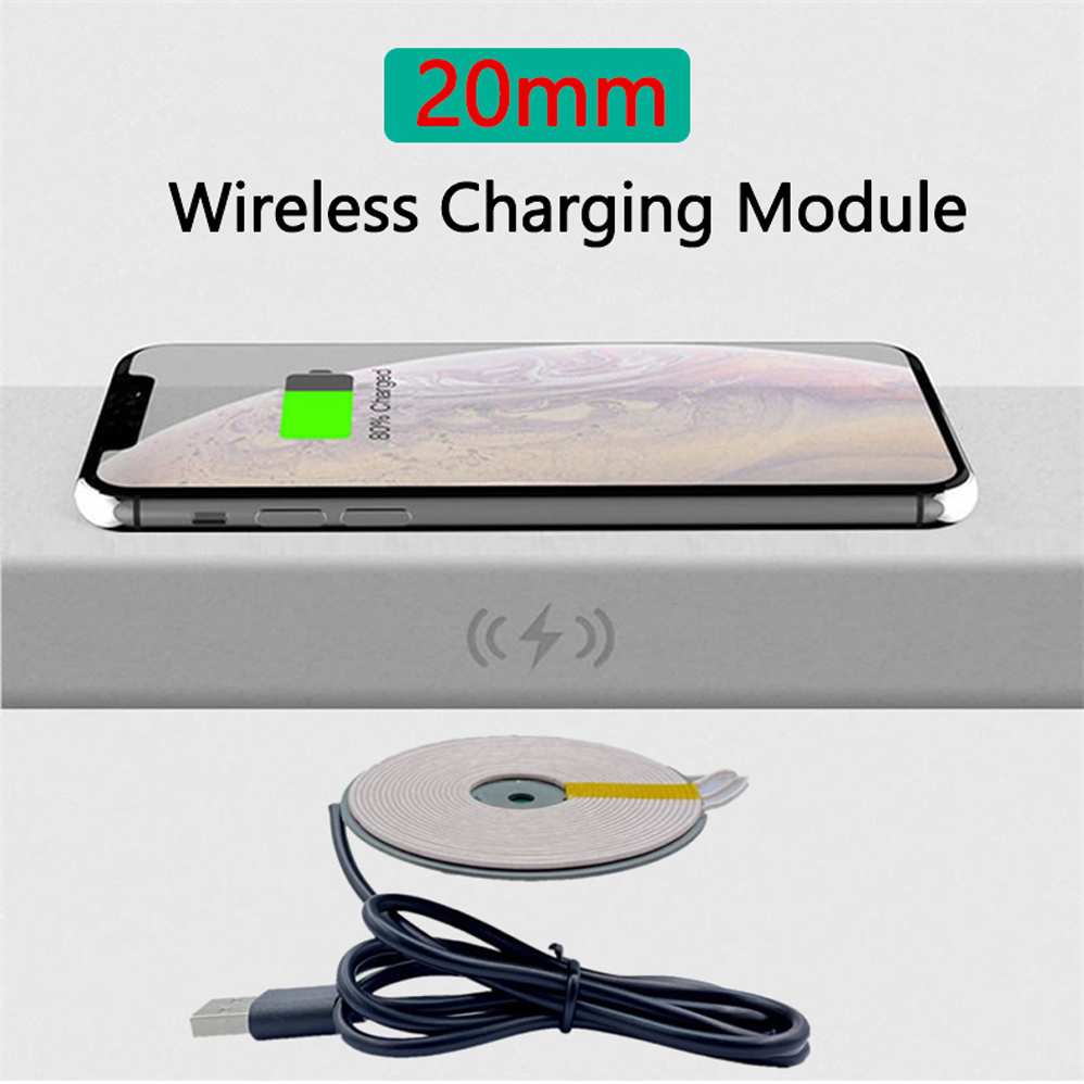 Coiled Usb Cable - Veloce Qi Caricatore Senza Fili Trasmettitore
