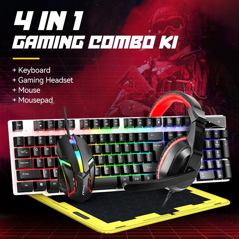 Gaming Keyboard Extension - NUOVO Set Gaming 4 in 1