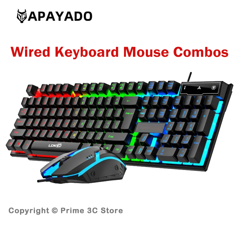 Gaming Keyboard Extension - Set Tastiera e Mouse Cablati 104