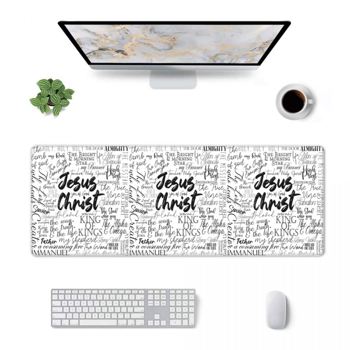 Gaming Keyboard Name - Tappetino per Mouse Grande con Nomi