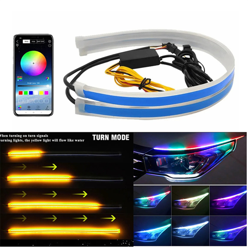 Rgb Underglow Strip - 1 Paio di Strisce LED RGB