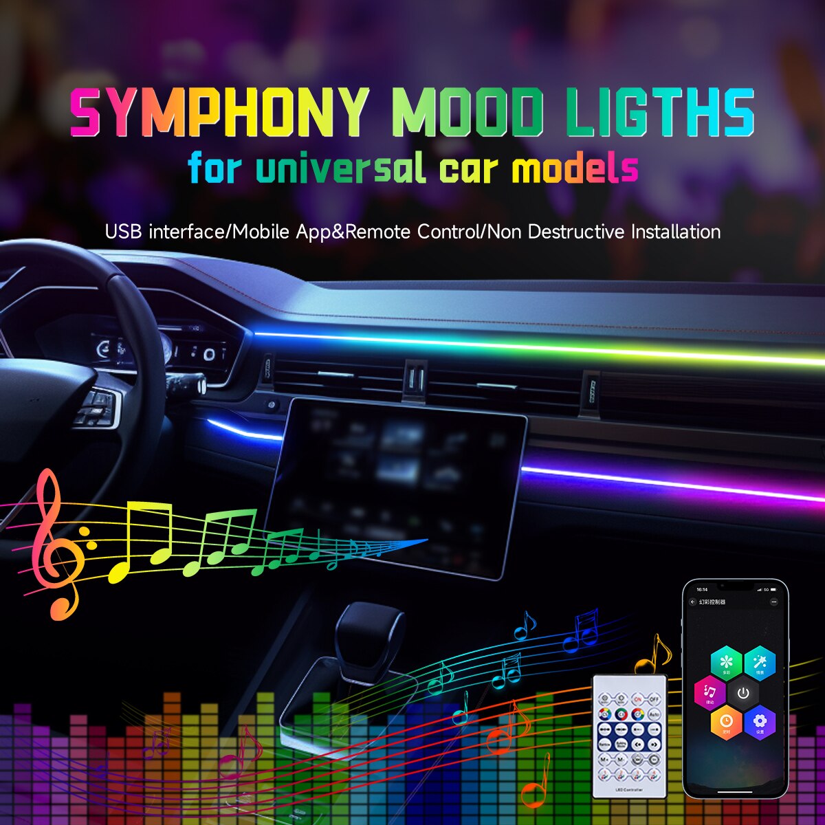 Striscia LED USB per Auto 64 C - Rgb Underglow Strip recensione e prezzo
